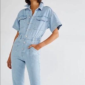 Free People Marci Coverall Jumpsuit Size SM